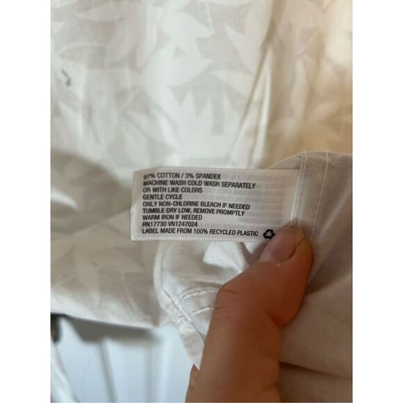 Goodfellow L Cotton Dress Shirt Slim Fit White NWT long Sleeve - Picture 4 of 4